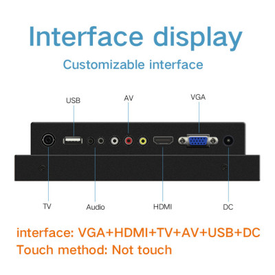 10.1 Inch Monitor Build-in Speaker VGA HDMI BNC AV USB interface Not Touch Screen Industrial Display computer screen