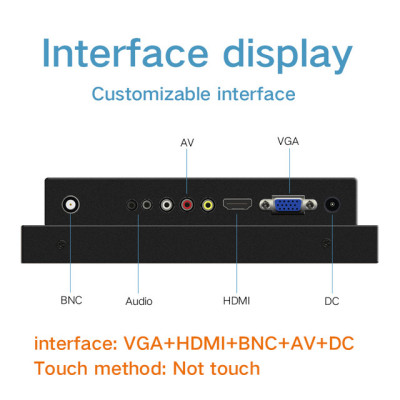 10.4 Inch computer Monitor Iron Shell 10” Not Touch Screen VGA HDMI BNC AV USB Industrial Display Free shipping 1024*768