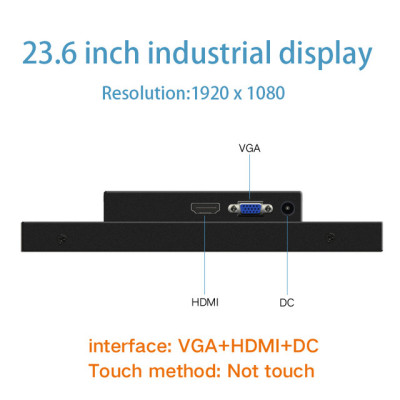 Monitor of Tablet Industrial Displa VGA HDMI Not Touch LCD Screen Embedded Installation Control Product 19 21.5 23.6