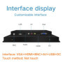 IPS Screen 12.1 Inch Industrial Lcd Monitors Not Touch Screen Portable Monitor VGA HDMI BNC TV Buckles Mounting 12&quot monitor