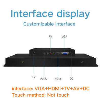 15.6 Inch Monitor for Tablet LCD Display Desktop Screen VGA HDMI AV TV 1366*768 Not Touch Screen Buckles Mounting