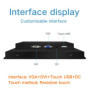 10.1 Inch VGA HDMI DVI USB Monitor Buckles Mounting Resistance Touch Screen 10 inch Industrial Display 1024*600