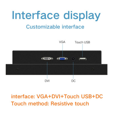 LCD 10.1 Inch Monitor VGA HDMI DVI USB interface Resistance Touch Screen Industrial Display 1024*600
