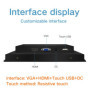 Resistance Touch Screen Industrial Display IPS Screen 10.1 Inch Monitor VGA HDMI DVI USB 1280*800 Buckles Mounting