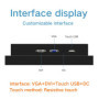 Free shipping 10.1 Inch Monitor 1366*768 Resistance Touch Screen Industrial Display VGA/HDMI/DVI/USB