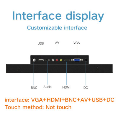 14 Inch Monitor For Tablet Industrial Display Desktop Screen VGA HDMI AV TV USB Free shipping Not Touch Screen