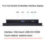 10 12 15 17 Inch industrial mini panel monitor with resistive touch LCD monitor Buckle embedded Install with HDMI VGA Touch USB