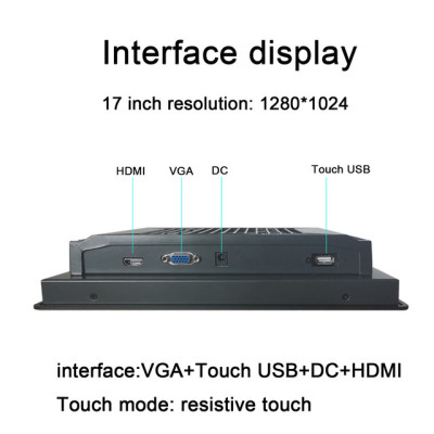 10&quot 12 15&quot 17 Inch Fully Enclosed Cooling Mini tablet PC Panel display with Resistive Touch Screen LCD Monitor with HDMI