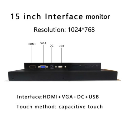 17 19 21.5 inch embedded mini tablet monitor with capacitive touch screen 15&quot industrial computer LCD monitor with HDMI VGA 