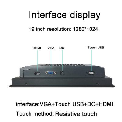 17 19&quot Mini tablet LCD Display 18.5 21.5 inch Embedded Industrial with Resistive Touch Monitor with HDMI VGA Touch USB Inter