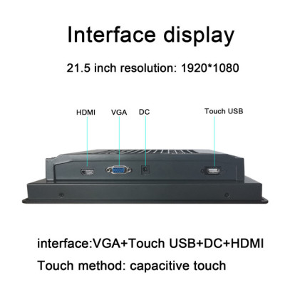 13.3 15.6 18.5 Inch Embedded Industrial LCD monitor capacitive touch screen 21.5&quot desktop computer display with HDMI Touch U