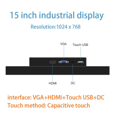 10.4 15 17 12.1 Inch Monitor Capacitive Touch Screen Industrial Display VGA HDMI USB Free shipping Industrial Control Products
