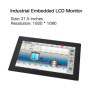 Monitor Industrial 21.5 Inch 21&quot Display HDMI VGA BNC AV USB interface LCD Screen Not Touch Screen 1920*1080 Buckles Mountin