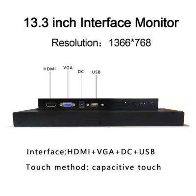 13.3 15.6 18.5 Inch Computer Monitor with Capacitive Touch Screen 21&quot Embedded Industrial Mini Panel PC with HDMI-Interface