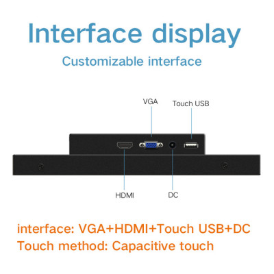 19&39&39 Inch LCD Display Monitor for Tablet in Computer screen HDMI VGA DVI USB Desktop Screen Capacitive Touch Screen 1280*102