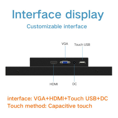 19&39&39 Inch LCD Display Monitor for Tablet in Computer screen HDMI VGA DVI USB Desktop Screen Capacitive Touch Screen 1280*102