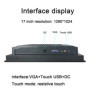 17 19 Inch embedded industrial monitor with resistive touch screen with VGA/Ttouch USB 18 21.5&quot LCD display Panel is waterpr