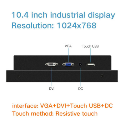15 17 Inch Display LCD Screen Monitor of Tablet VGA DVI USB Resistance Touch Screen Embedded Installation Wall Mounting 12&quot 