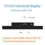 15.6 17.3 18.5 19 Inch Industrial Monitor VGA HDMI USB Capacitive Touch Screen CNC LCD display Monitor display