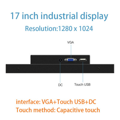 10.4 15 17 12.1 Inch Monitor Capacitive Touch Screen Industrial Display VGA USB interface 1024*768 embedded computer monitor