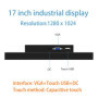10.4 15 17 12.1 Inch Monitor Capacitive Touch Screen Industrial Display VGA USB interface 1024*768 embedded computer monitor