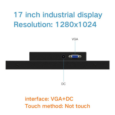 17 10 12 15 Inch Industrial LCD Display Monitor for Win10 Tablet VGA Not Touch Screen Desktop Wall mount Embedded installation