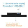 17 10 12 15 Inch Industrial LCD Display Monitor for Win10 Tablet VGA Not Touch Screen Desktop Wall mount Embedded installation