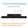 19 21.5 23.6 Inch Industrial Display LCD Screen Monitor of Tablet VGA HDMI USB Resistance Touch Screen Embedded installation