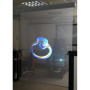 45 square meters of one roll Self adhesive transparent holographic rear projection film with best price for window shop display