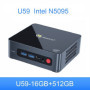 Beelink U59 Pro Intel 11th N5105 Mini PC Windows 11 DDR4 16GB 512GB SSD U59 Intel N5095 Dual Wifi 1000M Desktop Gaming Computer