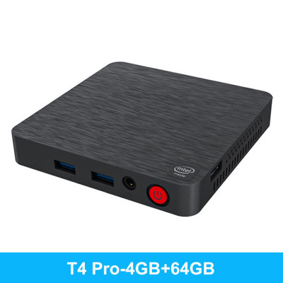 Beelink T4 Pro Mini PC Intel Celeron N3350 Windows 10 4GB DDR4 64GB eMMC Supports Dual HDMI USB 3.0 2.4G 5.8G WiFi BT4.0 PK AK3V