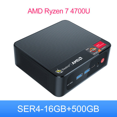 2022 Beelink SER4 Mini PC AMD Ryzen 7 4700U Windows 11 Pro DDR4 16GB SSD 500GB 4K Dual HD 1000M Wifi 6E Desktop Gaming Computer