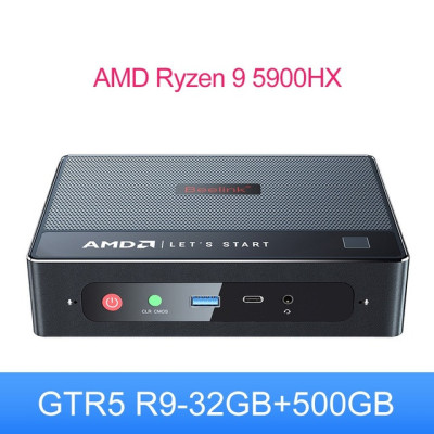 2022 Beelink Ryzen 9 5900HX GTR5 Mini PC Gamer Windows 11 Pro 32GB SSD 500GB 4K Dual Wifi 6E HDMI DP Gaming Computer 5900X 64GB