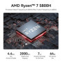 2023 Beelink Ryzen 5 5800H SER5 Pro Mini PC Windows 11 Pro AMD DDR4 16GB RAM 500GB SSD 5560U WiFi6 4K HD Desktop Computer