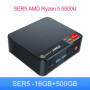 Beelink Ryzen 5 5500U SER5 Mini PC Windows 11 Pro AMD DDR4 16GB RAM 500GB SSD 4K Dual HD 1000M Desktop Computer VS SER5 5560U
