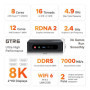 2023 Beelink GTR6 Ryzen 9 6900HX DDR5 Windows 11 Pro Mini PC Gamer 32GB SSD 500GB 8K Wifi6 HDMI DP Computer VS GTR5 5900HX