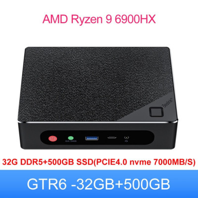 2023 Beelink Ryzen 9 6900HX GTR6 Mini PC Gamer Windows 11 Pro 32GB SSD 500GB 4K Dual Wifi 6E HDMI DP Gaming Computer VS GTR5