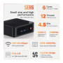 2023 Beelink SER6 Mini PC Windows 11 Pro AMD Ryzen 5 6600H RDNA2 DDR5 16GB SSD 500GB NVME Wifi6 LAN 2.5G PCIe4.0 Desk Computer