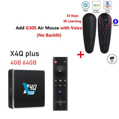 Ugoos X4Q Pro Smart TV Box Android 11 X4Q Pro 4GB 32GB X4Q Plus 4GB 64GB Amlogic S905X4 2.4G 5G WiFi BT5.1 1000M 4K Set Top Box