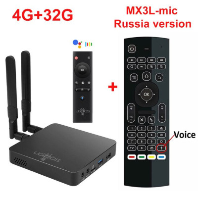 UGOOS AM6B PLUS TV Box 4GB 32GB Amlogic S922X-J 2.2GHz Smart TV Box Android 9.0 5G WiFi Bluetooth 4K HD Media Player Set Top Box