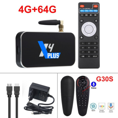 Ugoos X4 Plus Android TV Box Amlogic S905X4 DDR4 64GB ROM Smart TV Box 2.4G/5G WiFi Bluetooth 4K Media Player Set Top Box X4 PRO