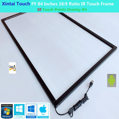 Xintai Touch FY 84 Inches 10 Touch Points 16:9 Ratio IR Touch Frame Panel Plug &amp Play NO Glass