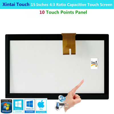 Xintai Touch 15 Inches 4:3 Ratio Projected Capactive Touch Screen Panel With 10 Touch Points Plug&ampPlay