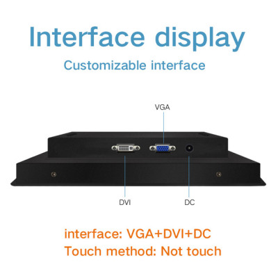 12 Inch Monitors Lcd Not Touch Screen Display Buckles Mounting Industrial Computer Display Advertising LCD